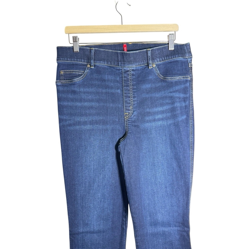 SPANX Shape EveryWear Flare Pull-On Denim Jeans - Women's Size XL Tall - 20327T - Picture 3 of 7